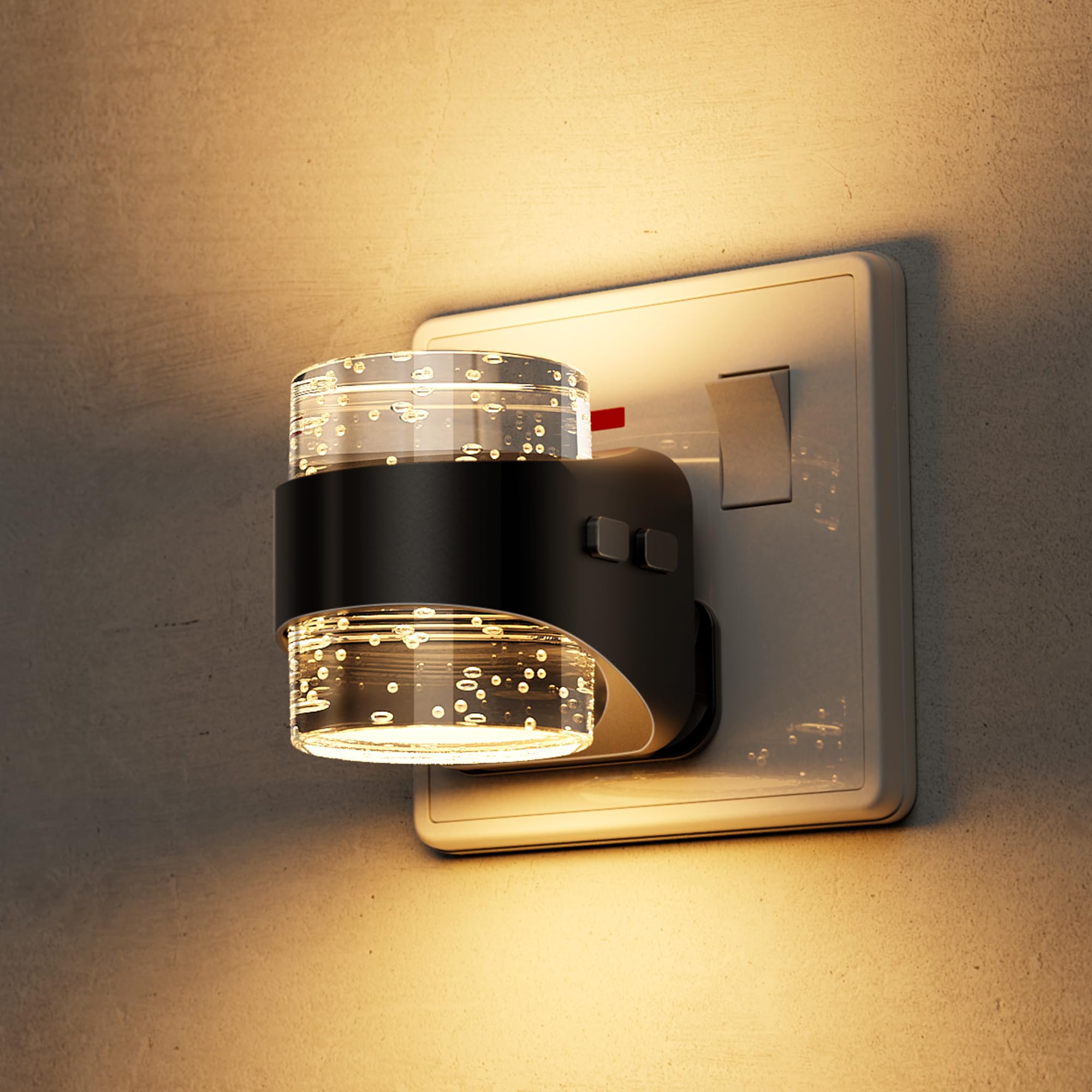 LOHAS-LED Night Light Plug in Wall, Automatic Dusk to Down Acrylic Nightlight