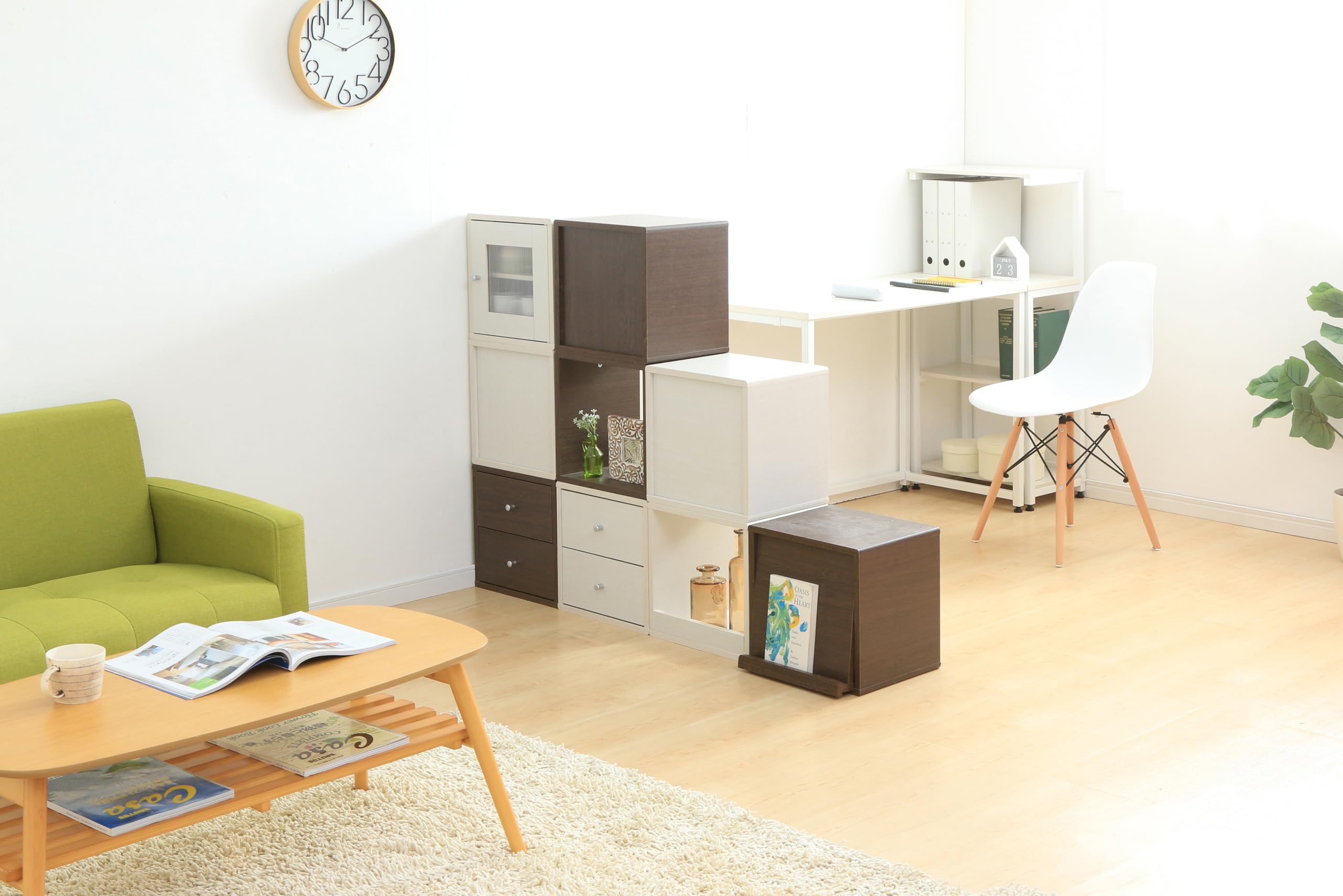 Ladekast met 4 lades en houten poten B98,7 cm - TARP