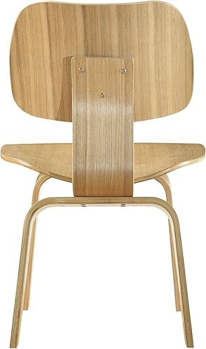 Miniatura 4 de Modway Fathom Mid-Century - Silla moderna de madera contrachapada moldeada para cocina y comedor en color natural