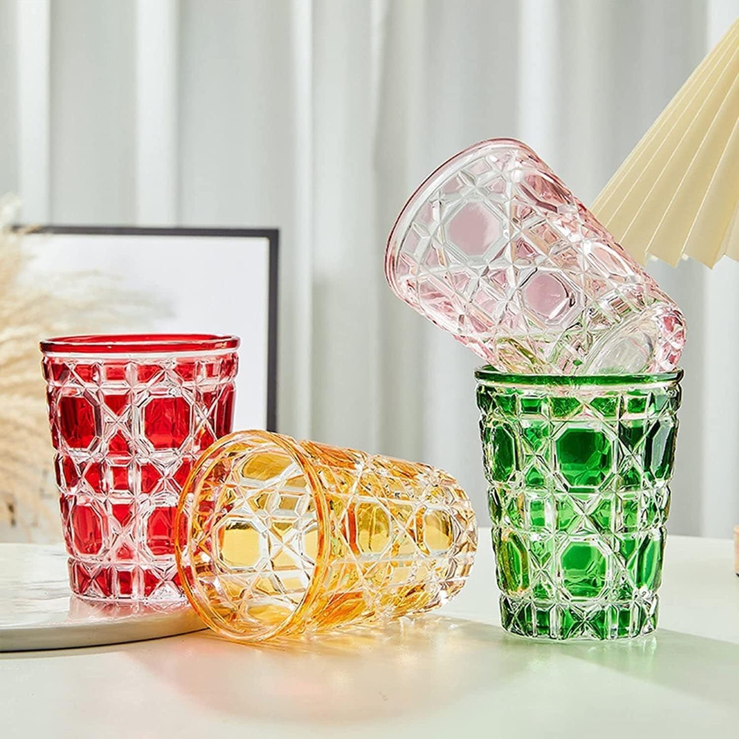 Bicchiere in vetro colorato per uso in bagno per collutorio tazza tazza tazza porta spazzolino da denti