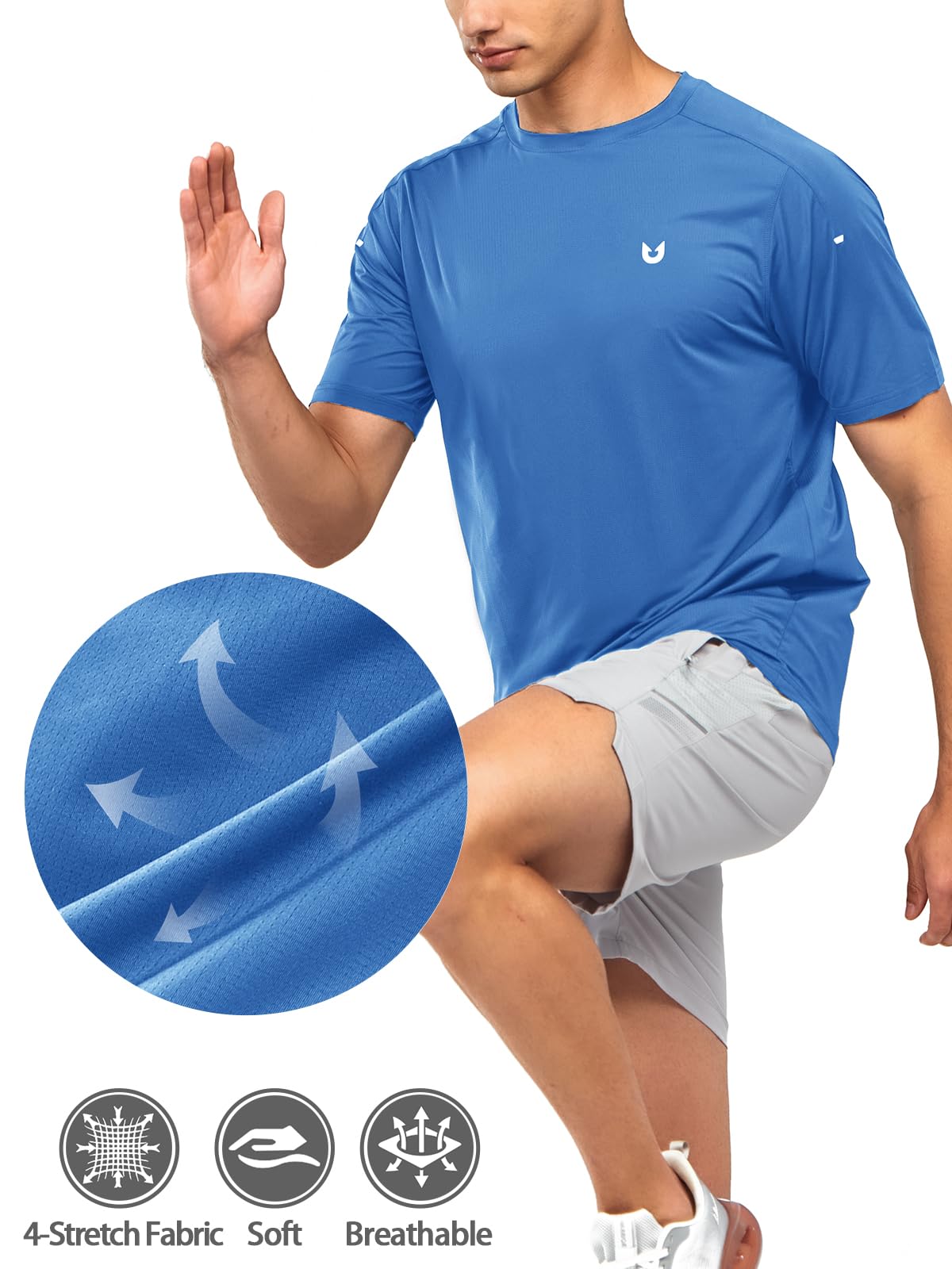 NORTHYARD Camisetas deportivas para hombre, de secado rápido, para entrenamiento, de manga corta, para deportes, gimnasio, ropa deportiva