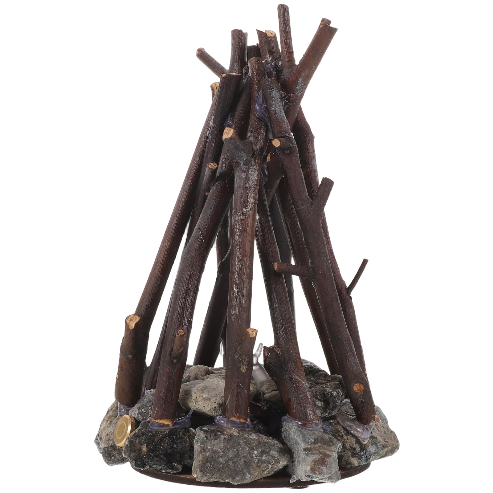 USB Wiederaufladbare LED Nachtlampe Lagerfeuer Miniatur Tischleuchte mit Weißem Rauschen Warmem Licht für Schlafzimmer und Outdoor