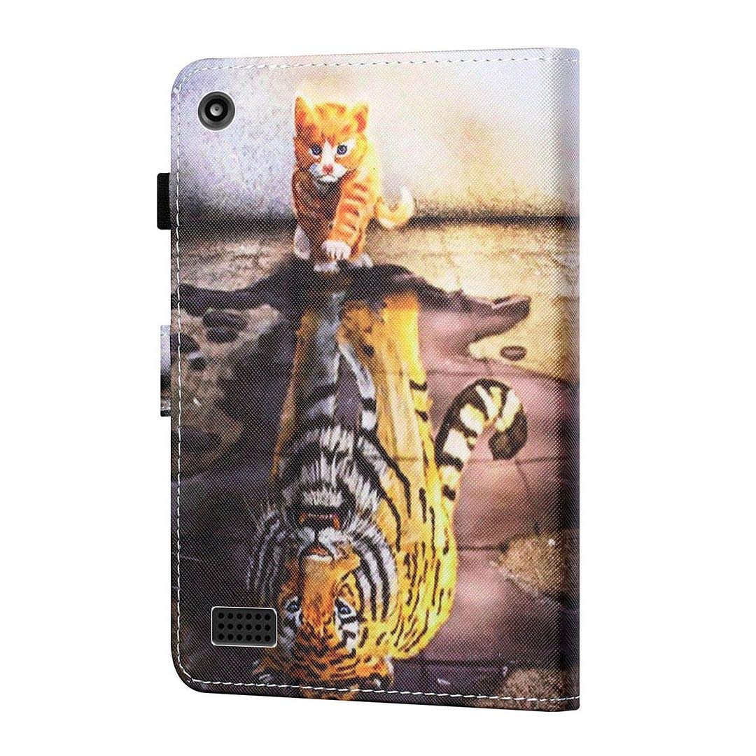 Saturcase Custodia A Portafoglio In PU Per Amazon Fire 7 (5a, 7a, 9a Gen) - Chiusura Magnetica, Con Slot Per Carte - 3