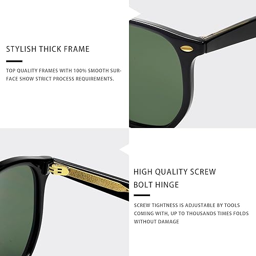 Vista 4 de VANLINKER Gafas de sol polarizadas hexagonales de moda para mujer VL9696