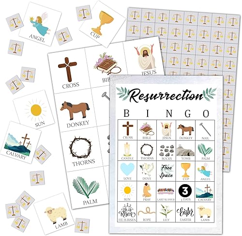 Tarjetas de bingo de cumpleaños para 24 jugadores, Bingo de la Biblia, divertidos juegos familiares, accesorios de bingo, suministros de fiesta,