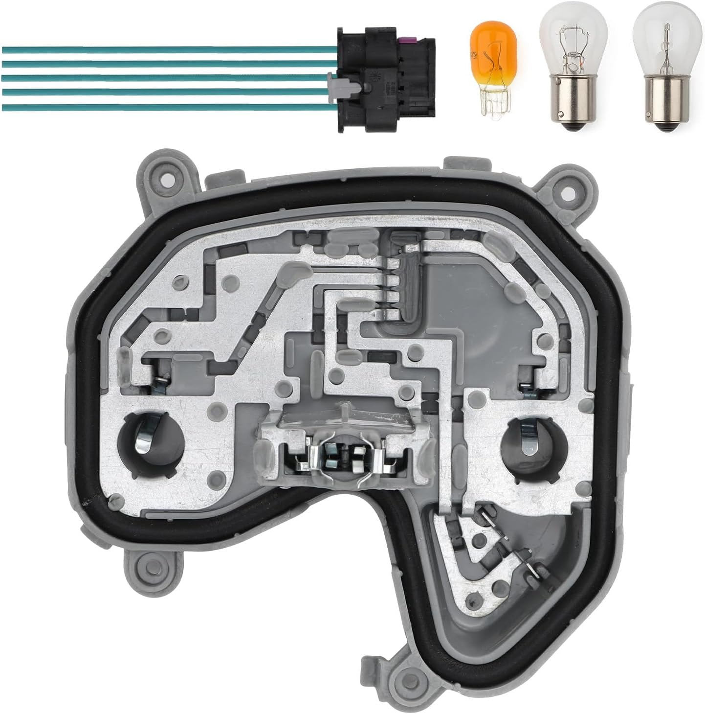 Rear Tail Lamp Light Holder Bracket with Harness Plug & Bulb Left Driver Side Compatible with 2015-2023 Jeep Renegade Rear Tail Lamp Housing, OE Replace # 68270892AA