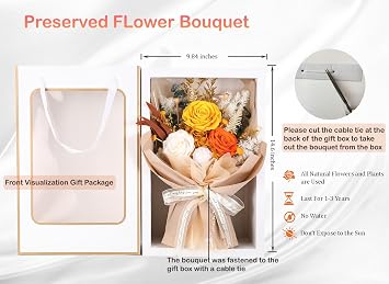 Preserved Flowers Bouquet (Yellow)