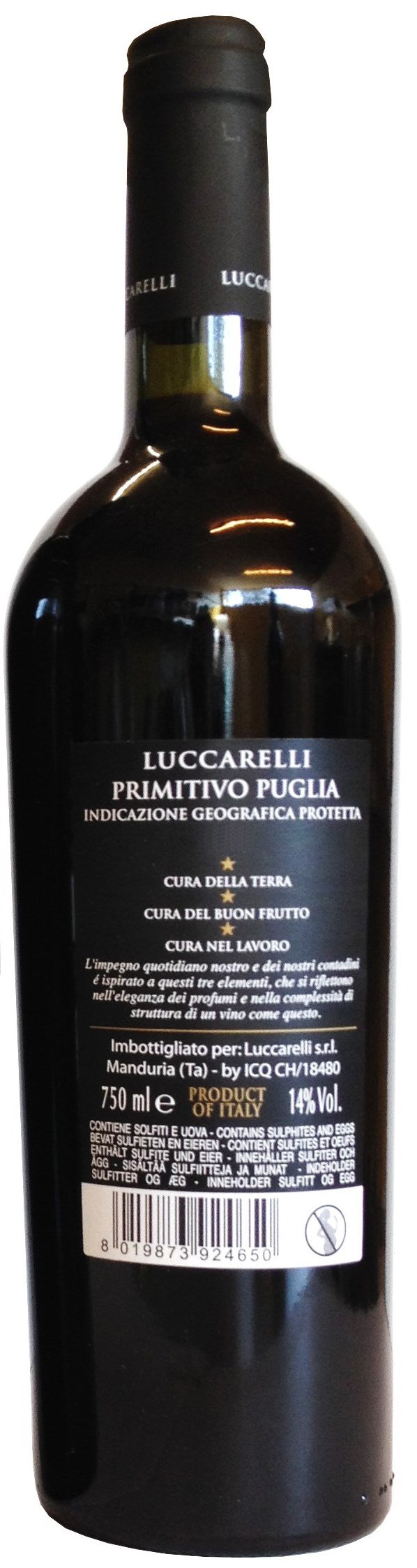 Primitivo LUCCARELLI Puglia (6 X 0,75 L) - trockener Rotwein