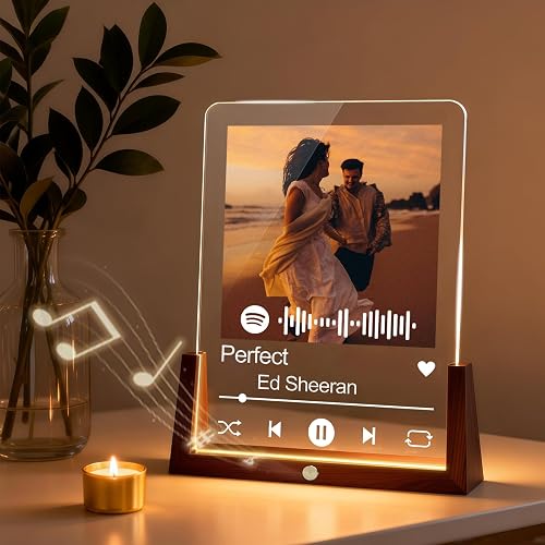 Personalized Gifts for Him Her Girlfriend Boyfriend - Spotify Plaque,