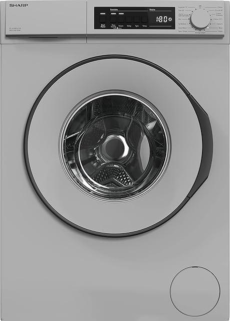 Sharp ES-NFB8141SD-EN 8Kg Washing Machine with 1400 rpm - Silver - D Rated