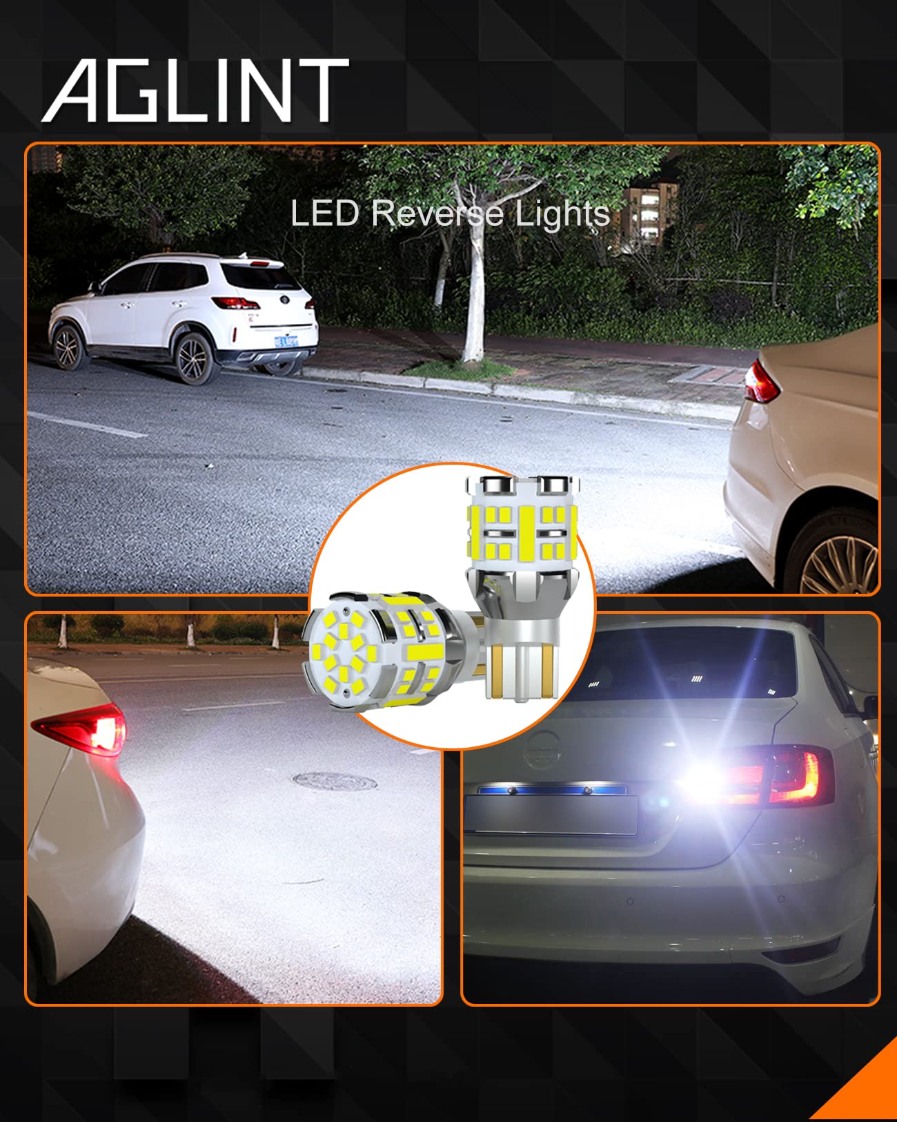 T15 W16W LED Żarówki CANBUS Bez Błędów 42SMD 921 912 955 Klin do Samochodowych świateł cofania tylnych Wstecznych Światło 12V 24V 6500K Biały Zestaw 2 szt