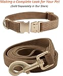 Feuille de chien de Corduroy 5 Ft Fog Petits grands chiens de taille moyenne Plomb d'animal lourd avec gicleur en métal doré (Brown,Moyen)
