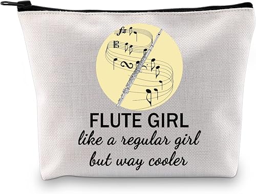 Miniatura 8 de GJTIM Flauta de regalo para amantes de la flauta, regalo para amantes de la flauta, bolsa de maquillaje para flautista, bolsa de maquillaje para