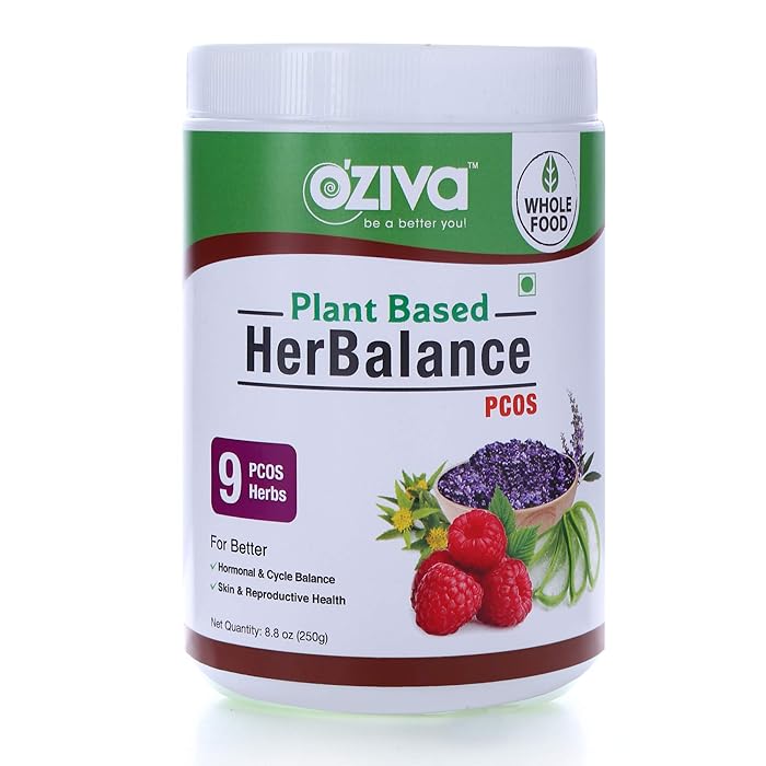 Buy OZiva Plant Based HerBalance PCOS Powder (Contains Inositol) 0.55