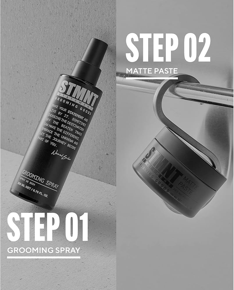 STMNT Grooming Goods Matte Paste 3.38 oz | All Day Strong Hold & High Volume | Hair Clay Paste For Men | Non-Greasy Formula | Texture Paste for Hair | Ideal for Dry & Damp Hair | Mens Hair Styling