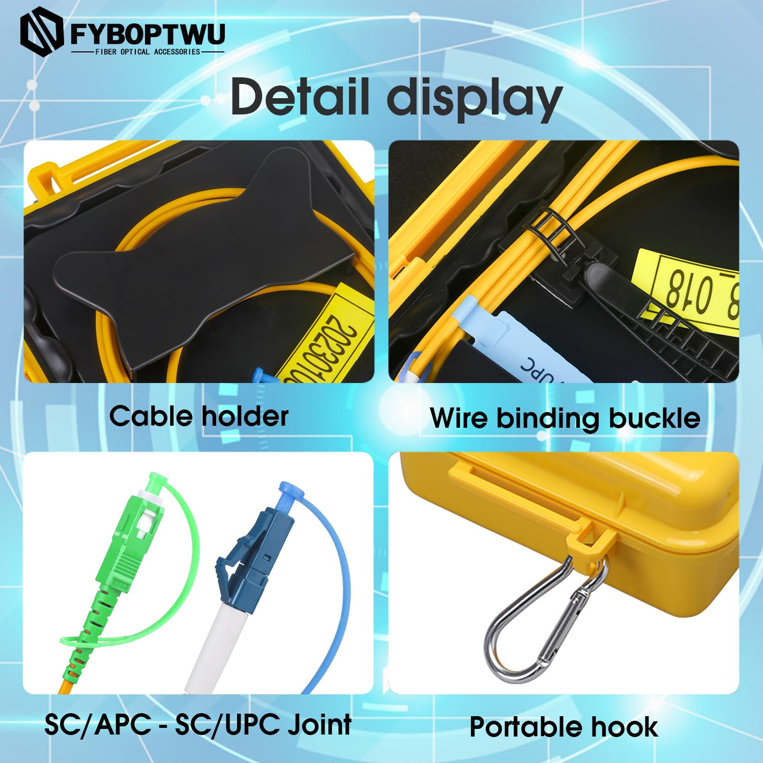 OTDR Launch Cable Box SC/APC-LC/UPC monomode SM (9/125) Extension Cord OTDR Dead Zone Eliminator Testeur de fibre optique (500 m)
