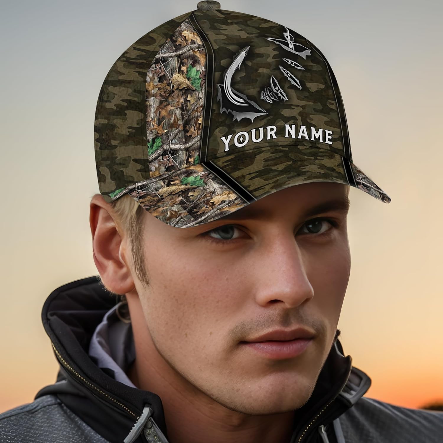 Personalized Baseball Cap, 3D Printed Hunting Cap for Men, Unisex Ball Caps, Camoflauge Gift Caps for Men