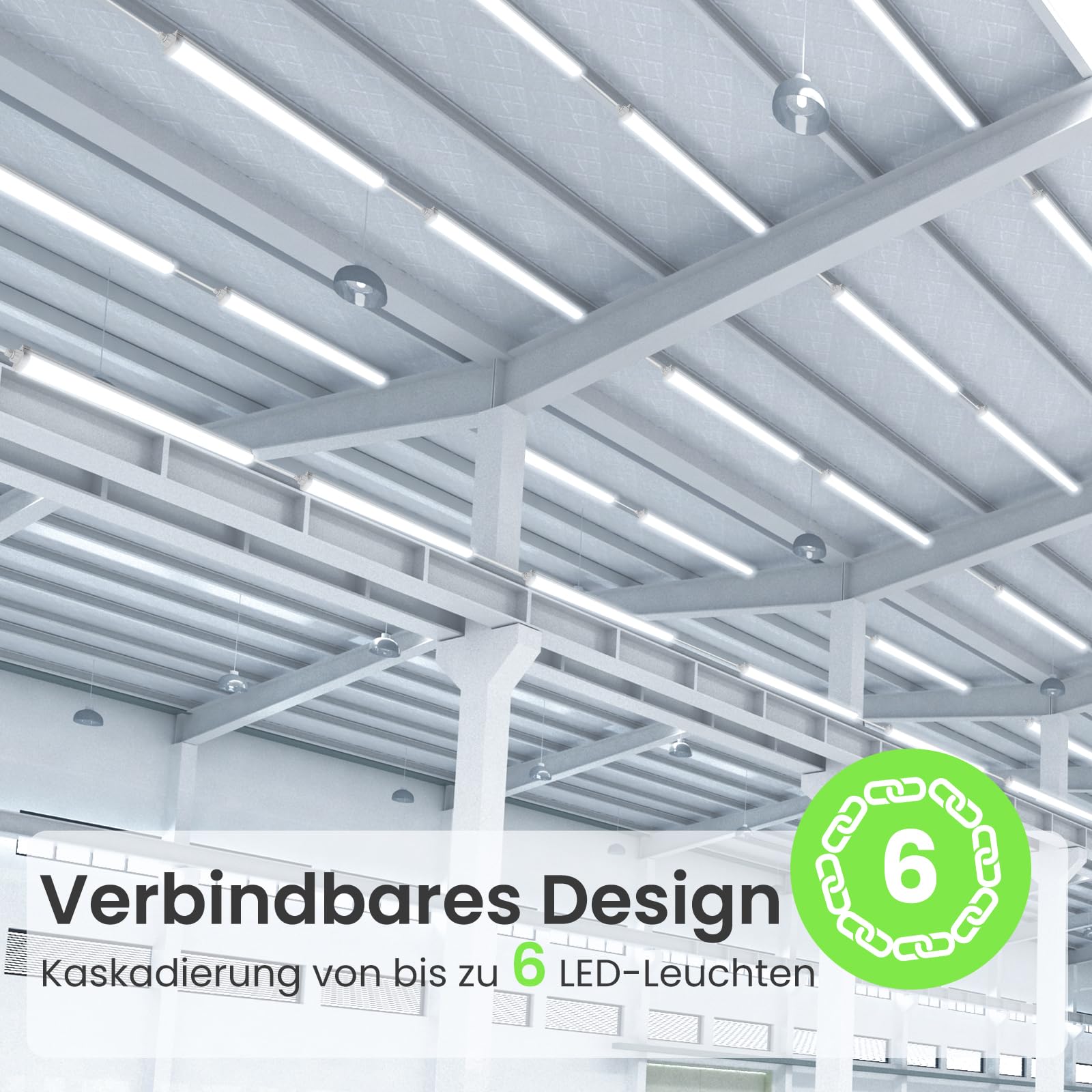 ALUSSO 2 Stück LED Feuchtraumleuchte 120CM, 36W 4320LM LED Röhre 4000K, IP65 Wasserfest Feuchtraumlampe Werkstatt Deckenleuchte für Garage,Keller,Werkstatt,Feuchtraum,Bad,Büro,Warenhaus