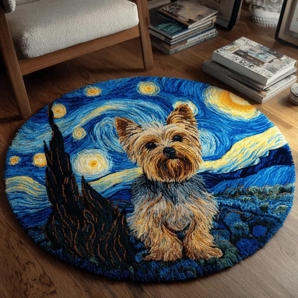 Kitquiver DIY Latch Hook Rug Kit for Aldult,Terrier 50X 50Cm