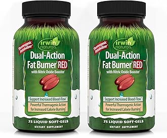 Irwin Naturals Dual-Action Fat Burner RED – 75 Liquid Soft-Gels - 2 Pack