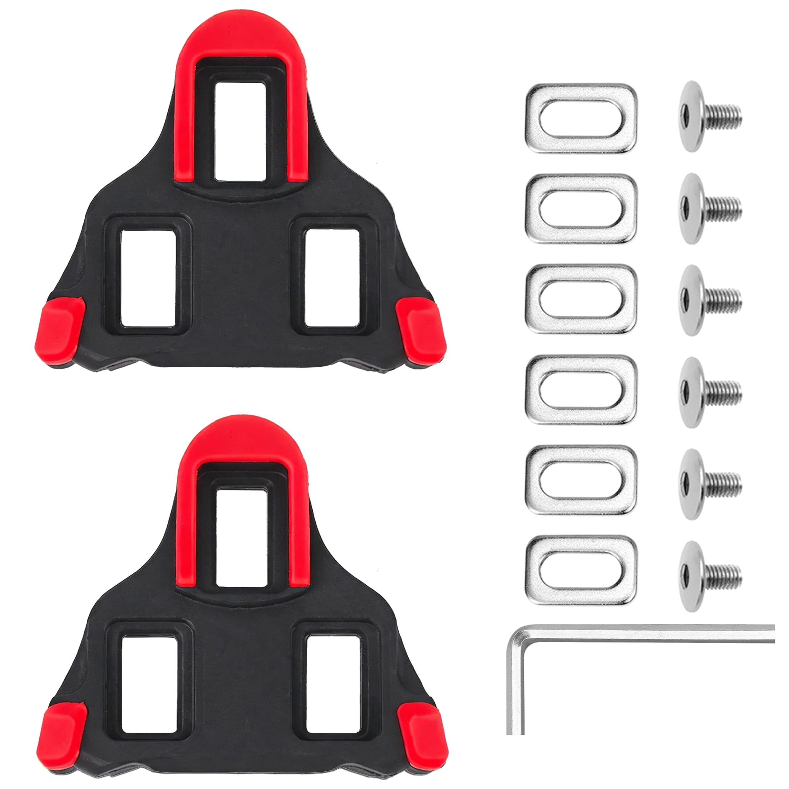 Pinsync Road Bike Cleats Compatible with SPD-SL Pedals, Anti slip, Red