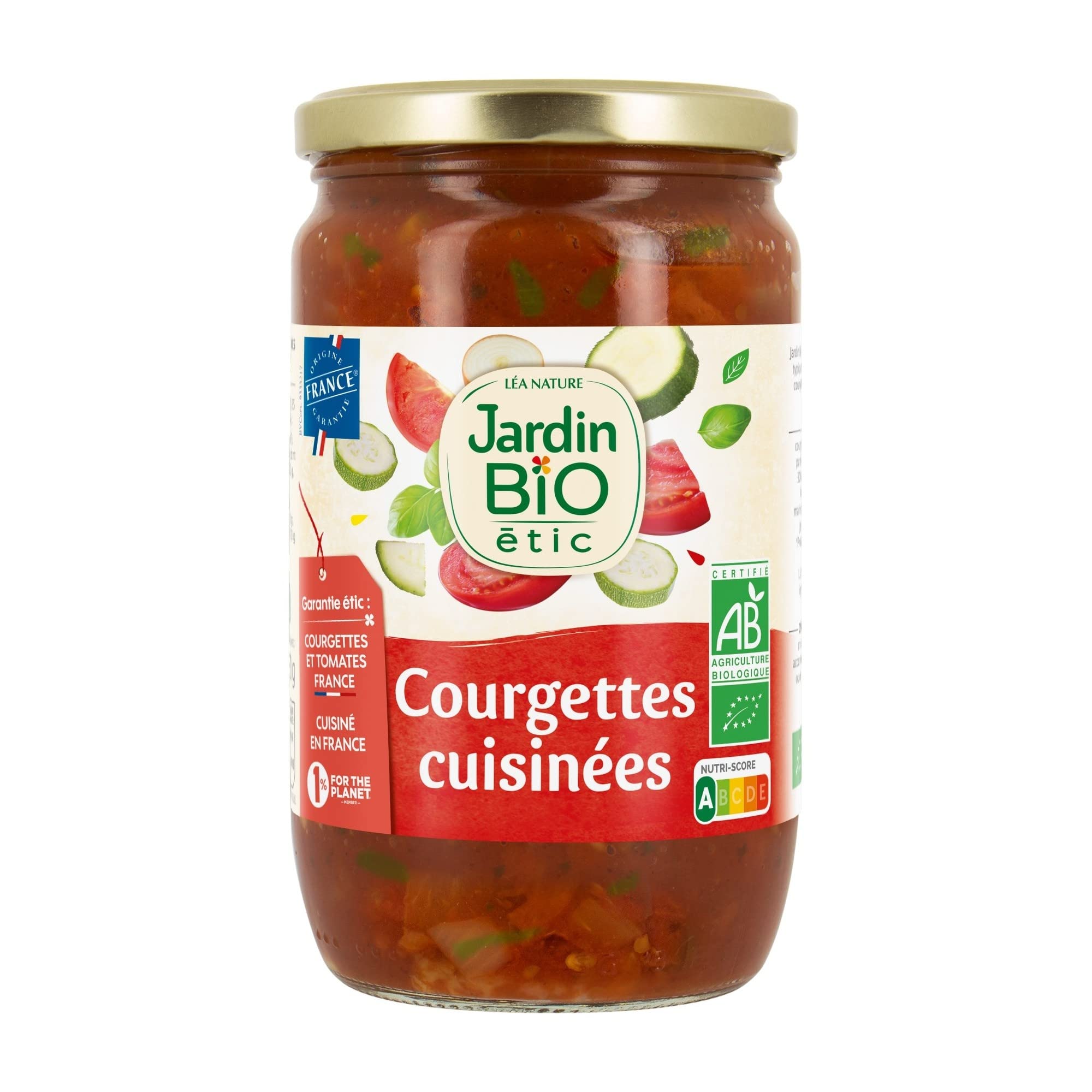 Jardin Bio Courgettes Cuisinées 650 g - Lot de 3