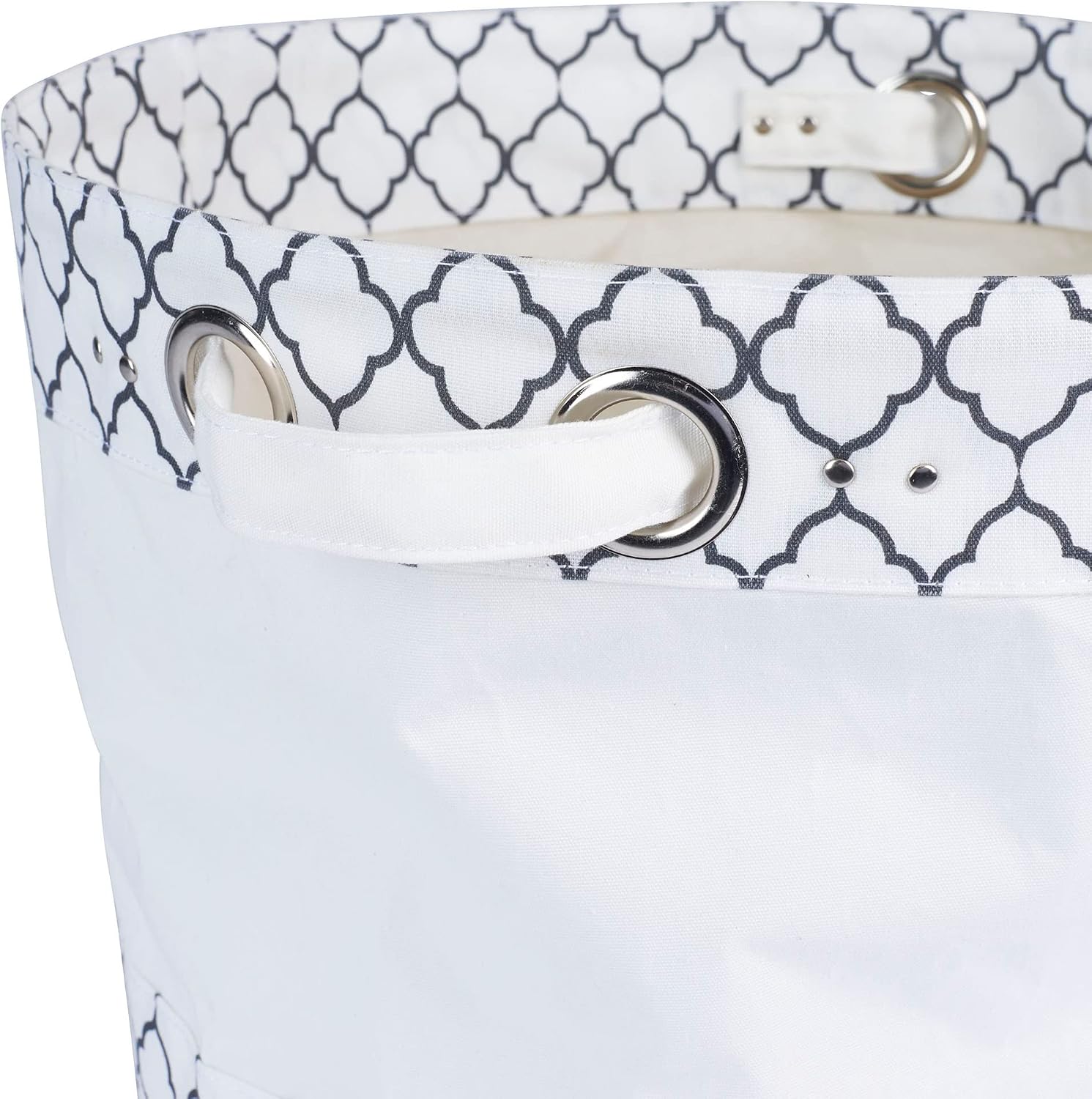 Household Essentials KRUSH CONTAINER Round Hamper Storage Basket with Short Handles image 3