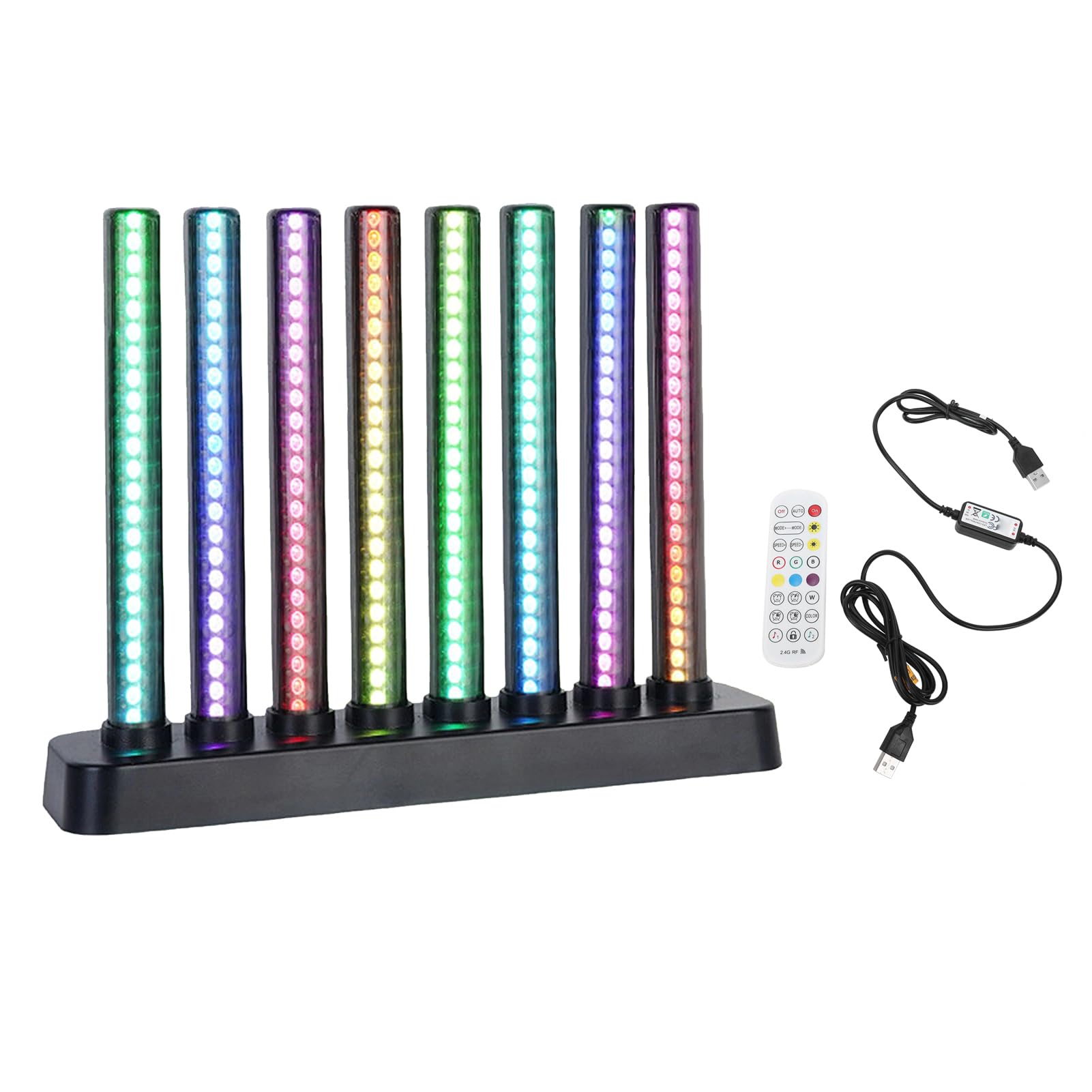 Gugxiom Barra Luminosa del Ritmo Musicale, Display Analizzatore di Spettro Audio con 200 LED RGB, Tubo Luminoso Ad Alta sensibilità per Decorazioni per Feste in Casa, Controllo APP