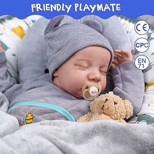 Miniatura 4 de BABESIDE Muñecas realistas de bebé recién nacido, de 20 pulgadas, muñecas realistas de la vida real, muñecas de vinilo suave de cuerpo completo con