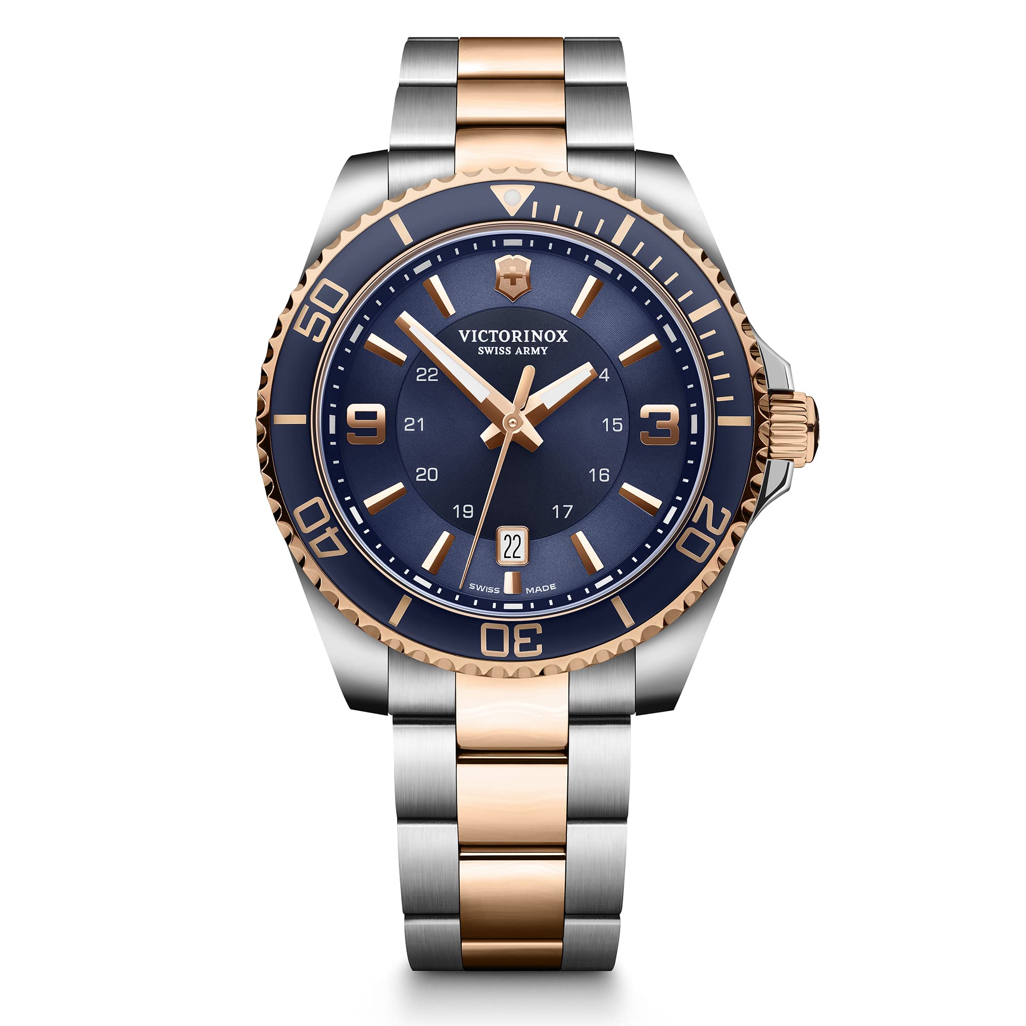 Victorinox Swiss Made Maverick, 43Mm, Blue Dial, Stainless Steel Bicolour Men Analog Watch (241950), Silver Band (B09MJYYQZ7) Amazon Price History, Amazon Price Tracker