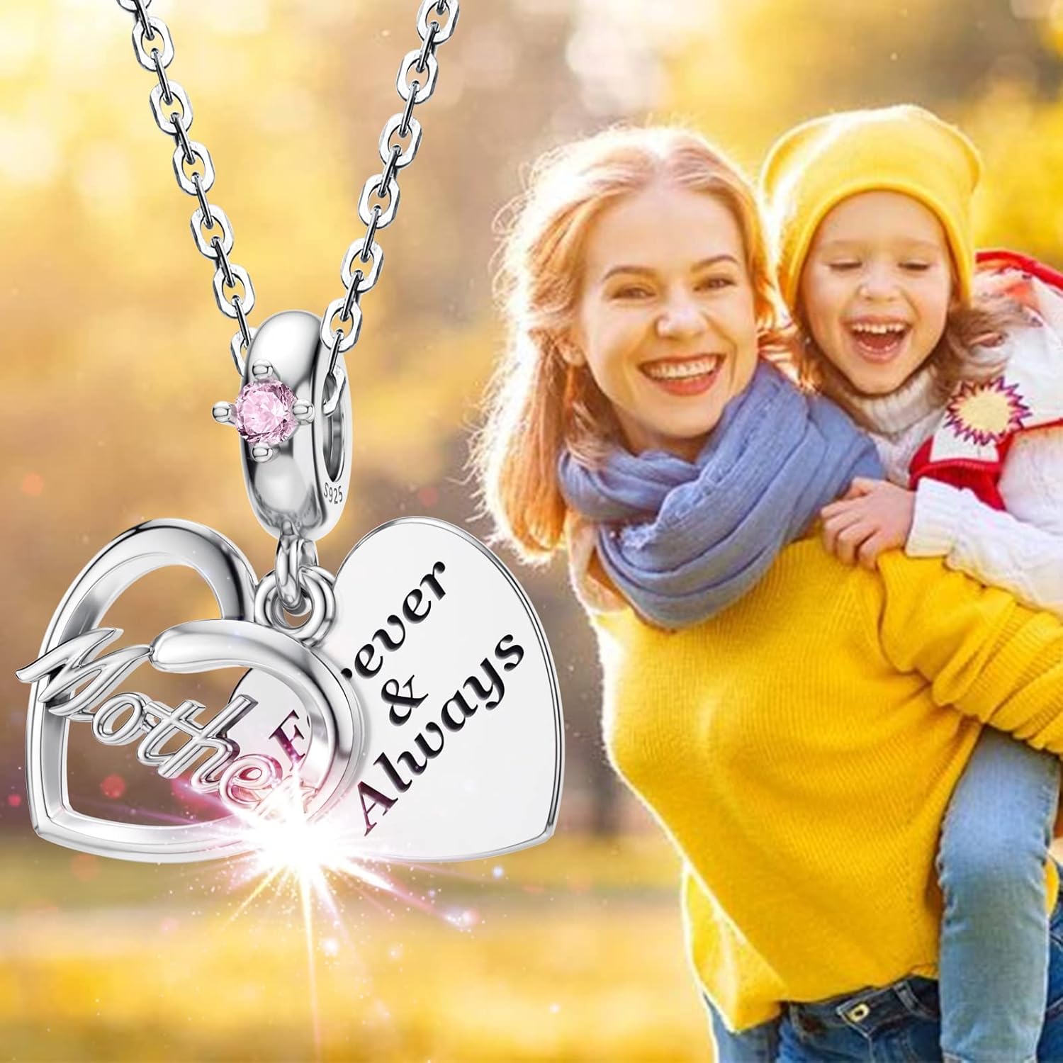 DALARAN Sister Mother Daughter Wife Charms for Bracelet Forever Always Love Charm for Birthday Christmas Sterling Silver Dangle Charm - Image 6