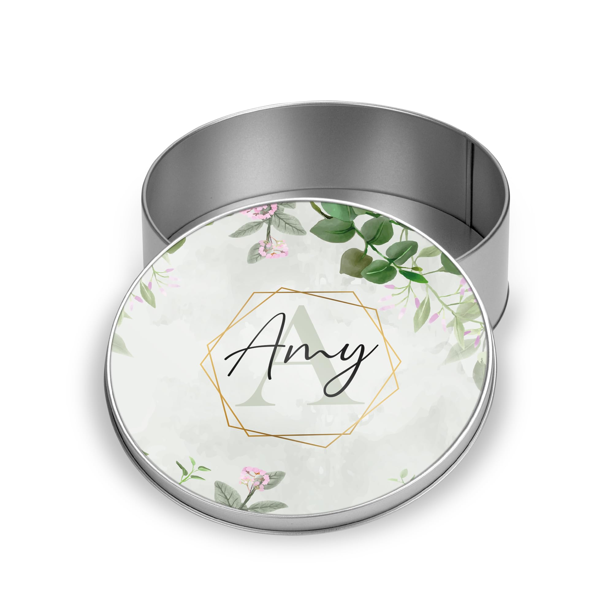 Print Maniacs Personalised Metal Tin Storage Jar Jewelry Sweets Decorative Keepsake Memories Gift Box For Her Mum Grandma Auntie