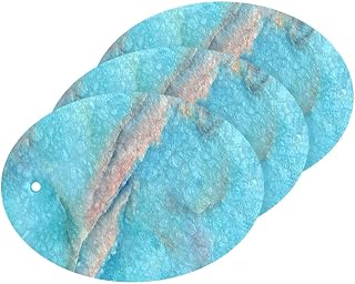 Coikll Sea Bule Marble Texture Kitchen Sponges Cleaning Odor Free Non Scratch Dish Sponge for Cleaning Dishes Bathroom - 3 PCS
