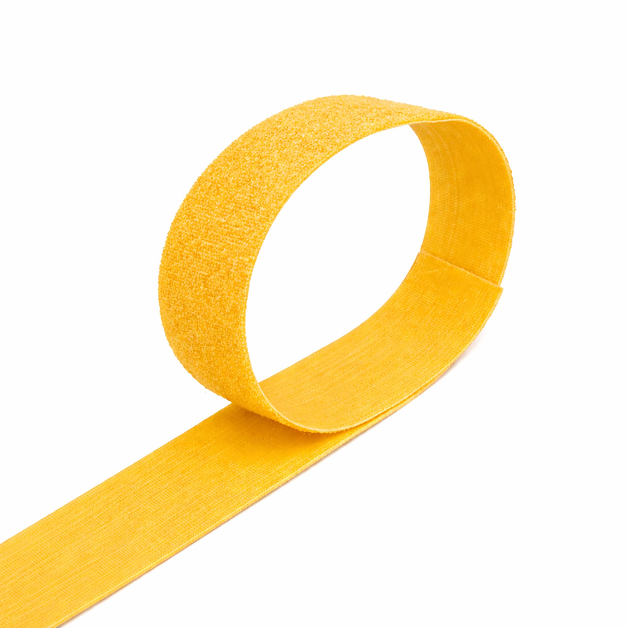 VELCRO® Brand ONE-WRAP® Back-to-Back Tape Roll, 20mm Wide Reusable Self-Gripping Cable Wrap for Cable Management, Cut-to-Length Hook & Loop Strap, Pre-Packed 1m–25m Roll Options (Yellow, 20MMX25M) — image 1