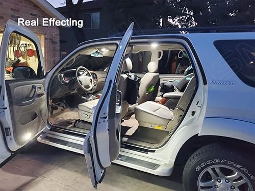 Miniatura 4 de Kit de luz LED interior Sequoia blanca de 18 piezas de 6000 K de repuesto para Toyota Sequoia 2001 2002 2003 2004 2005 2006 2007, con diagrama de