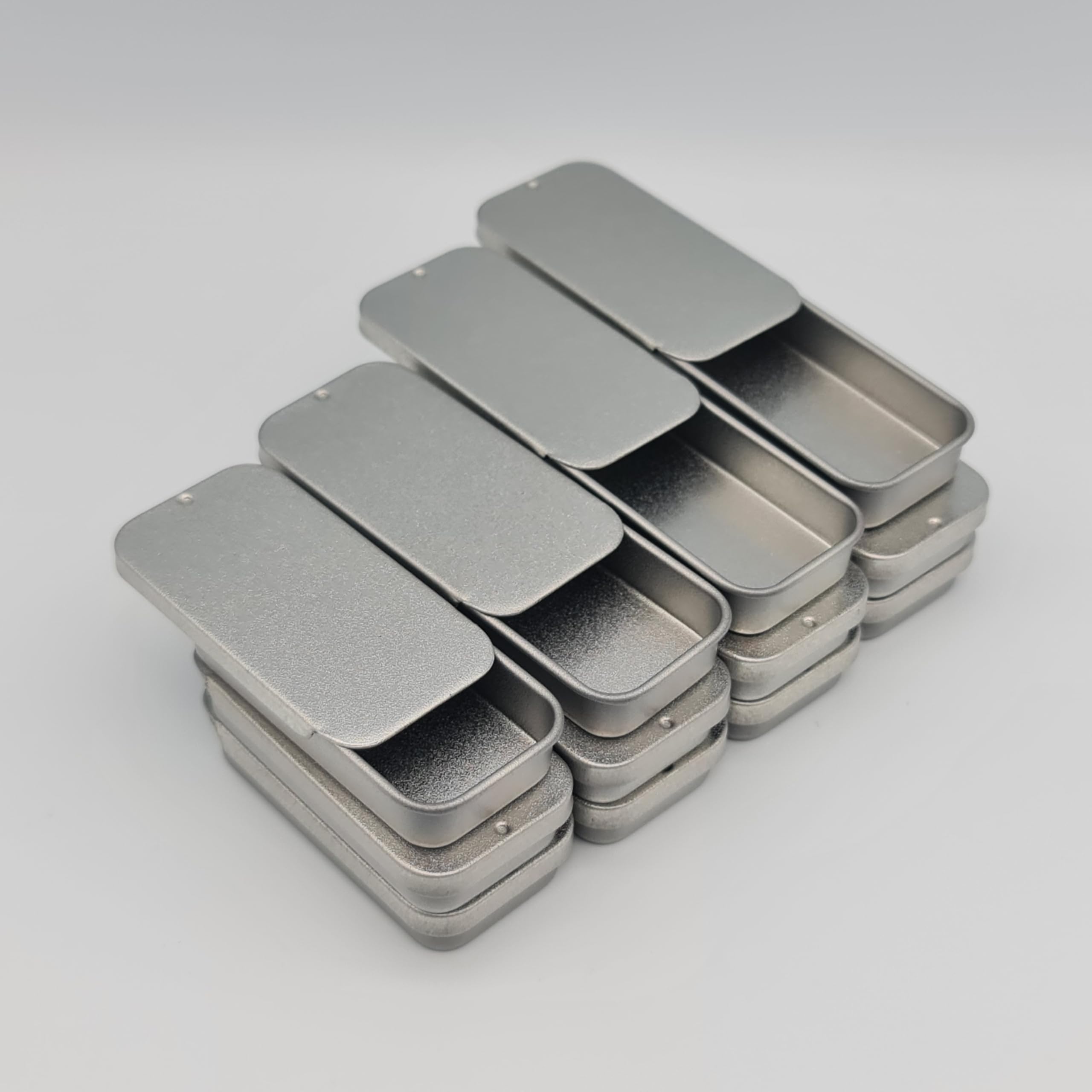 12 x 10ml Rectangular Tin with Sliding Lid - Small Travel Container/Sweets/Lip Balm/Favour/Gift/Pill/Cosmetic Box - Image 3