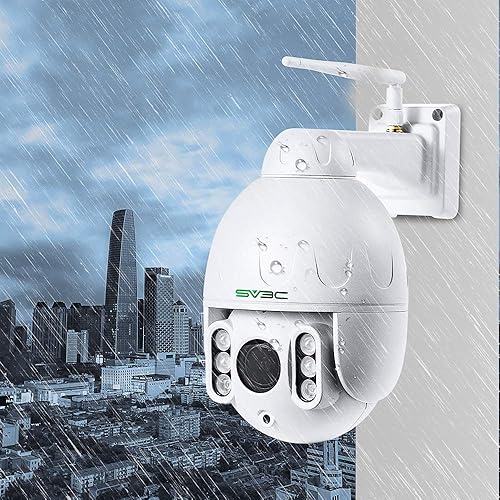 Miniatura 5 de SV3C Cámara de seguridad PTZ 1080P para exteriores, cámara WiFi ONVIF, cámara IP Camhi al aire libre con seguimiento automático, visión nocturna HD,