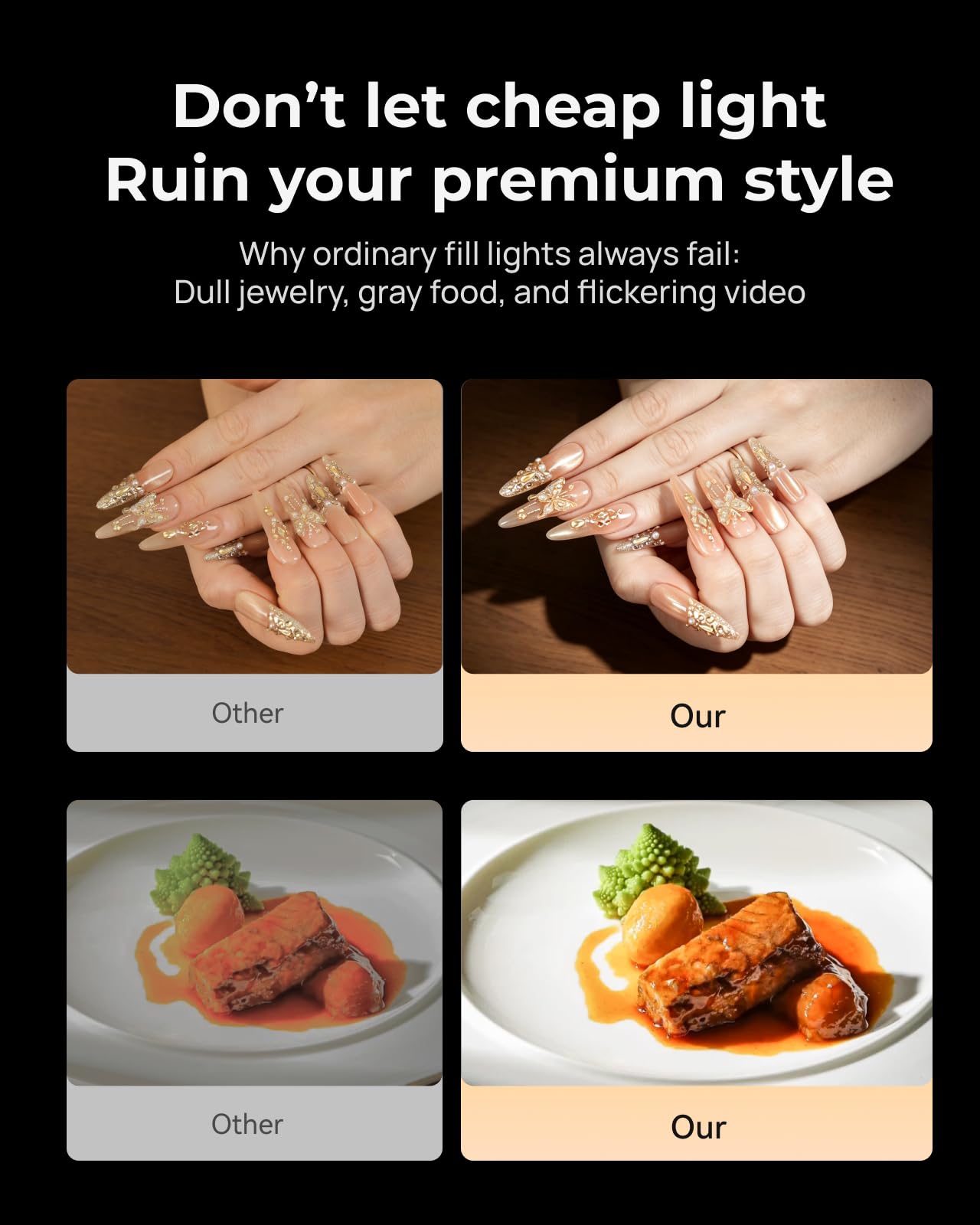 TELESIN Aura Zoom Fill Light, Luce Zoom Smartphone per Creator