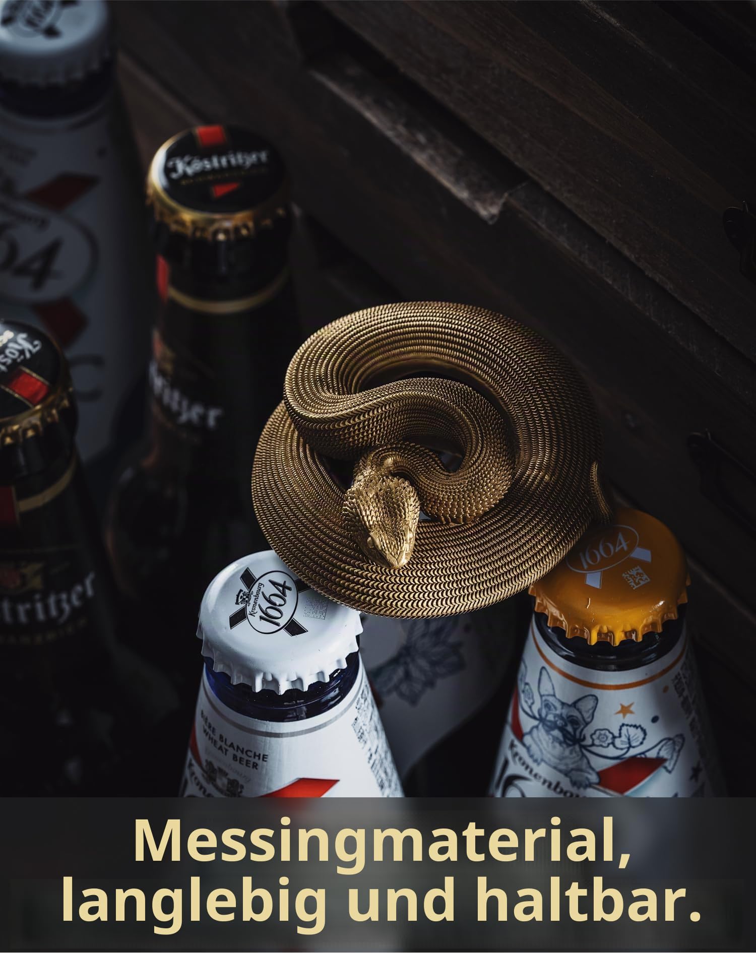 COPPERTIST.WU Viper Bier Flaschenöffner Oktoberfest Kappenöffner Bierkappenöffner Interessant Schlange Flaschenöffner Schlangen Geschenk für Männer Vaters