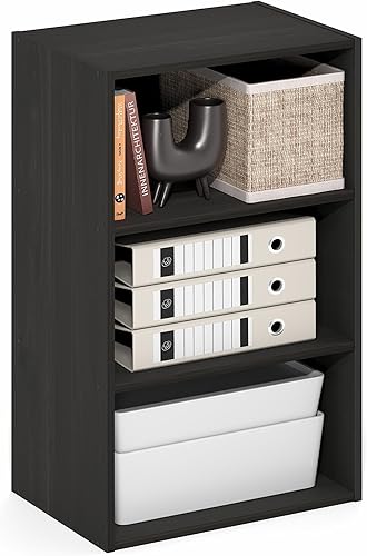 Miniatura 42 de Furinno JAYA Estantería de Libros, Estantería de 3 Niveles, Librero con Estantes Ajustables, 9.5 x 24.5 x 40.3 pulgadas, para Sala de Estar,