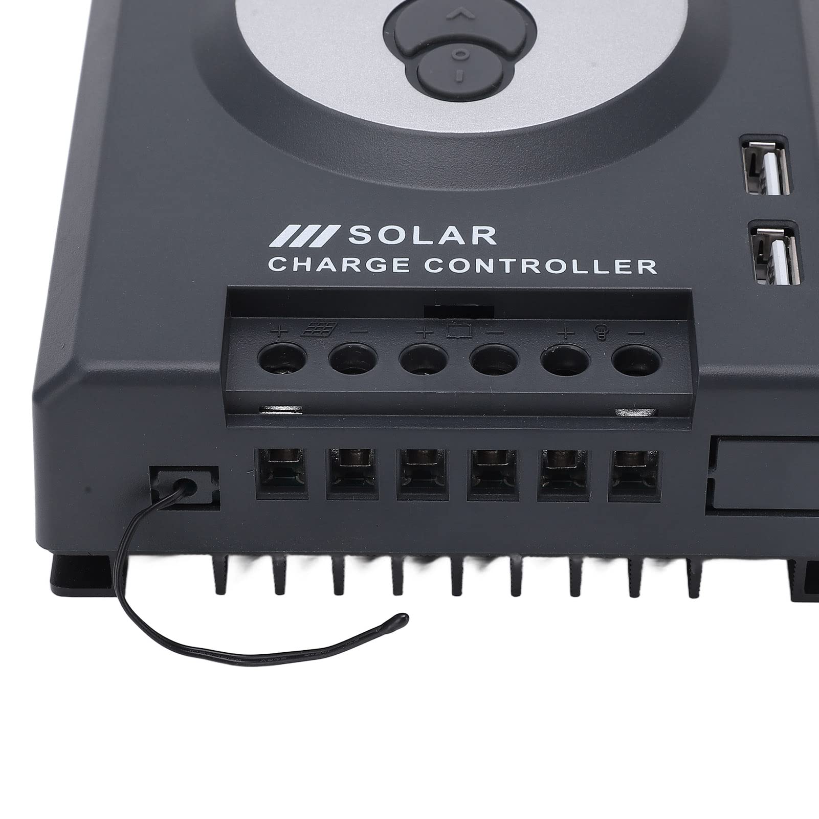 Contrôleur de Chargeur Solaire MPPT 10A, Paramètre Réglable avec Double Port USB, Régulateur de Panneau Solaire pour Camping-car, Station de Base, Yacht