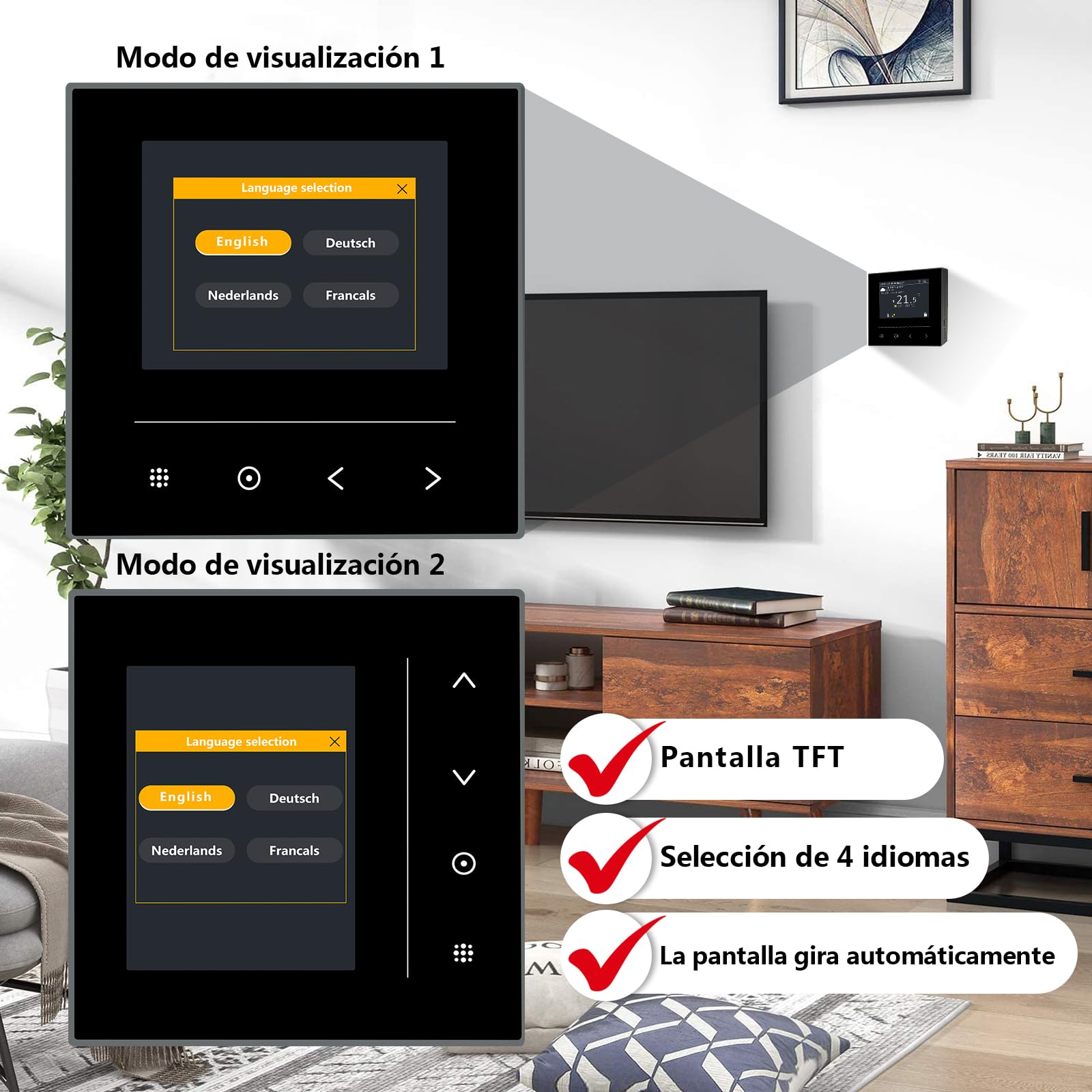 KETOTEK Termostato WiFi 3A para calefacción de agua y caldera de gas, termostato programable inteligente compatible con Alexa, Smart Life/Tuya App