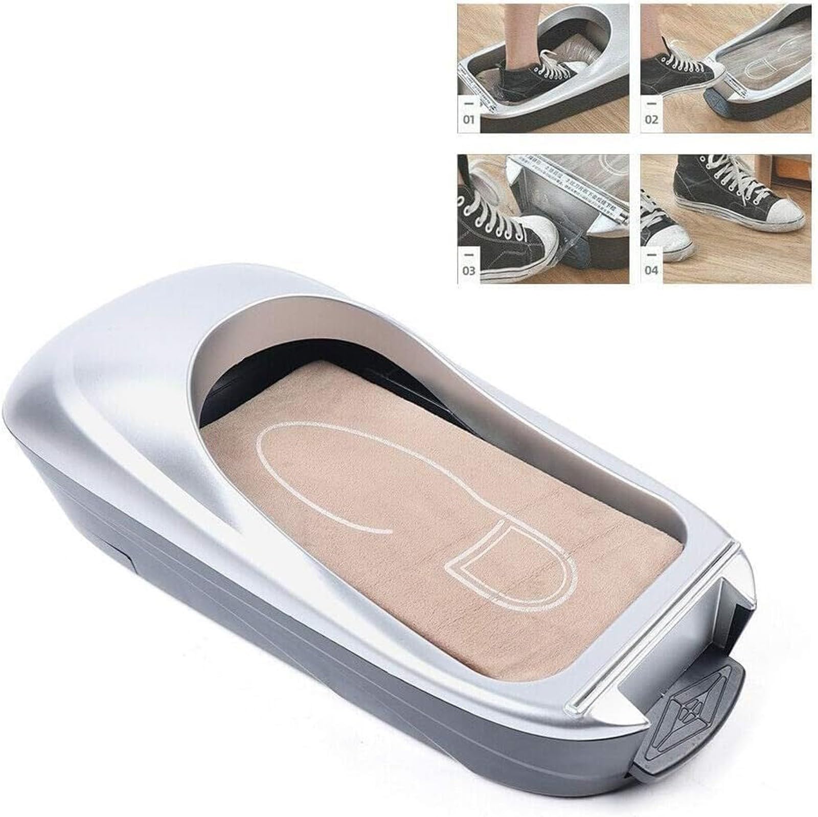 MáQuina AutomáTica para Fabricar PelíCulas Desechables para Calzado, Dispensador con 3 Rollos de 1500 Unidades, Antideslizante y de Corte Perfecto