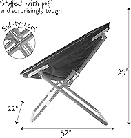 Vista 3 de Silla microgamuza negra Urban Shop, Negro