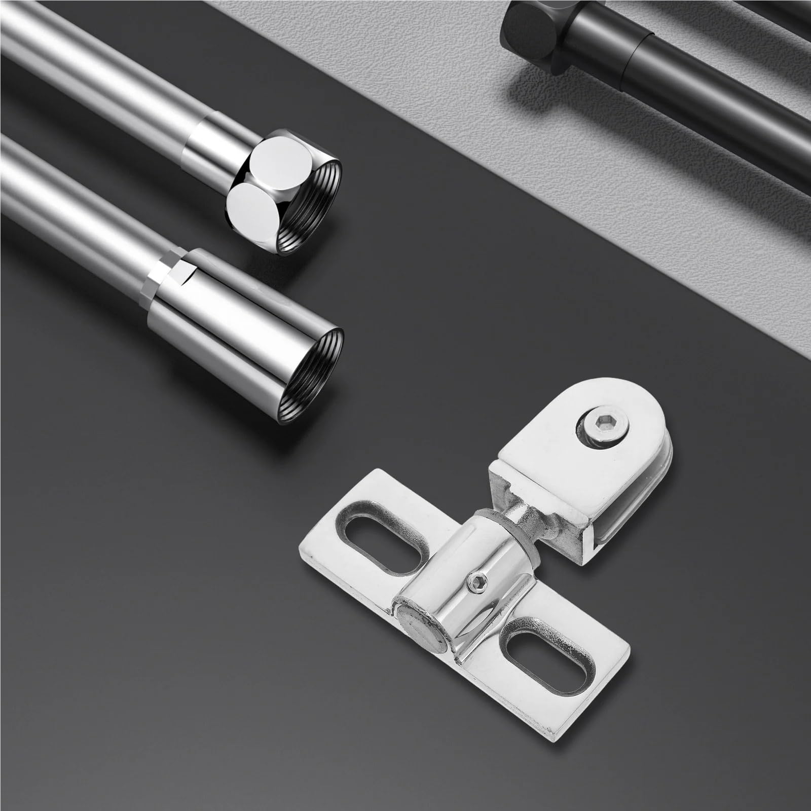 Charnière pivot de douche acier inoxydable pince fixation verre lourd 3 pièces