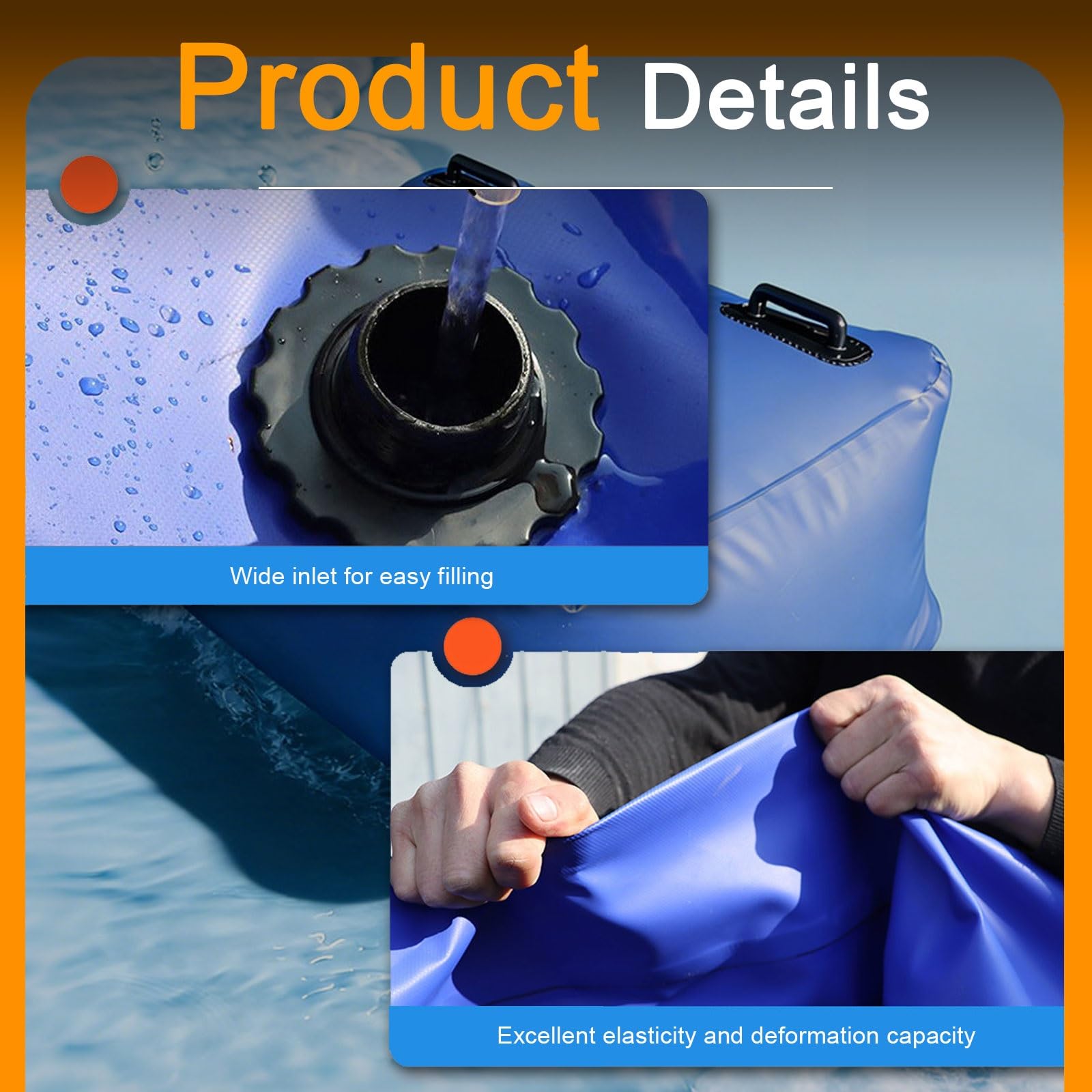 Wassersack mit Wasserhahn Faltbarer Wasserkanister Verstärktes PVC-Material Geeignet für Den Transport und Die Aufbewahrung von Wasser