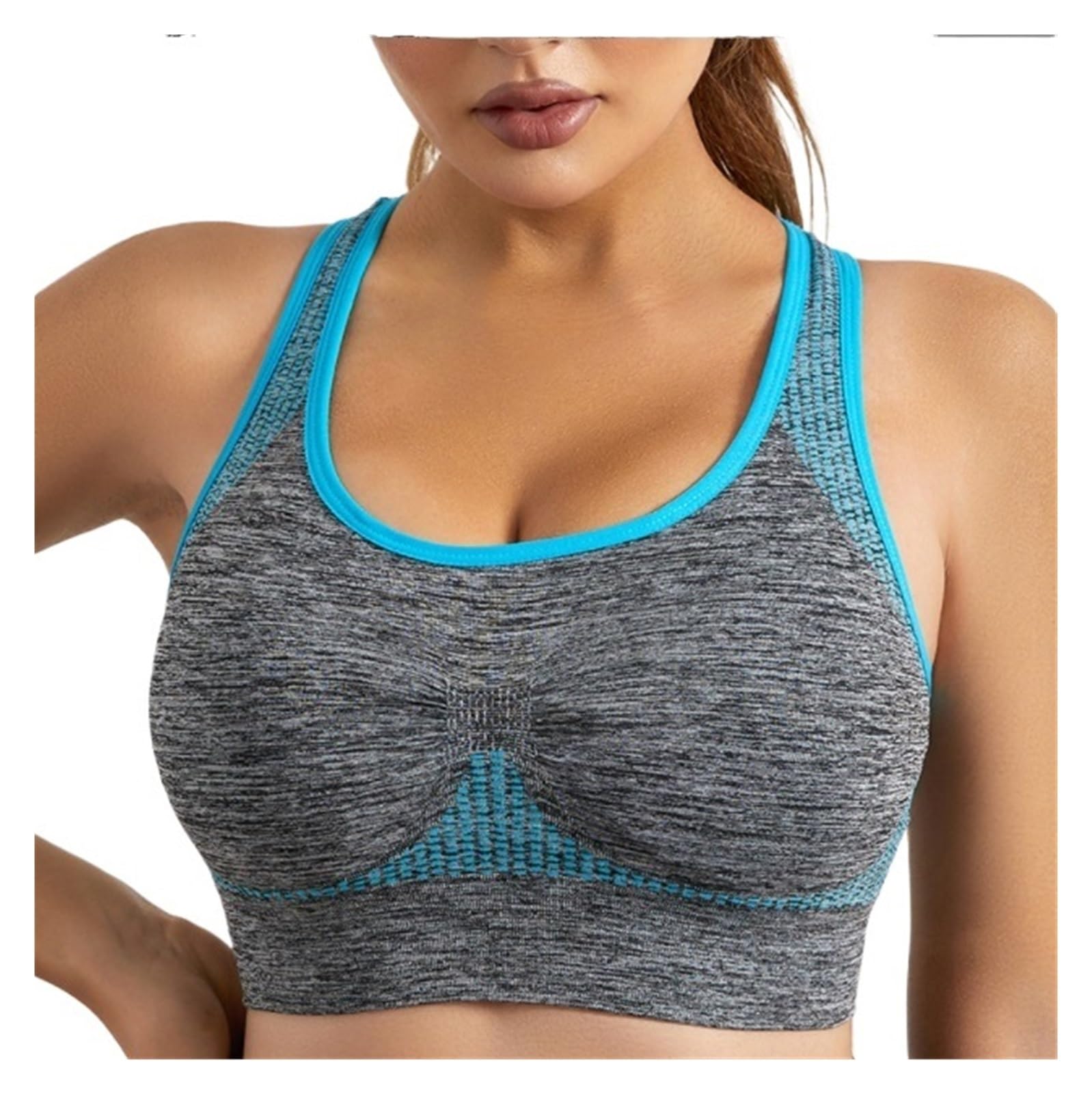Reggiseno Sportivo Elasticità Reggiseno Sportivo Imbottito da Donna, Traspirante Senza Cuciture con Schiena Scoperta for Yoga Fitness Top Palestra Donna