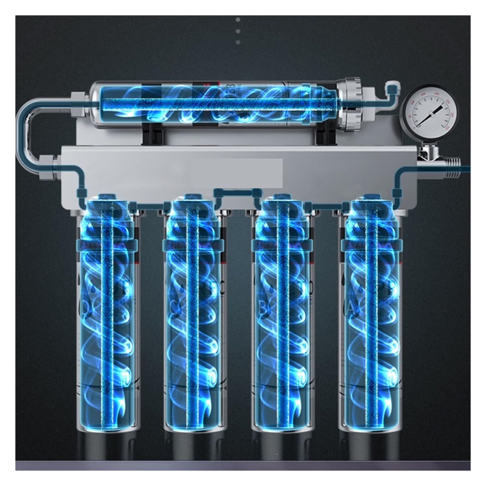 Filtro bajo fregadero, de filtración de agua purificador de agua UF de acero inoxidable, máquina purificadora de agua de 5 etapas de ultrafiltración debajo del fregadero de cocina