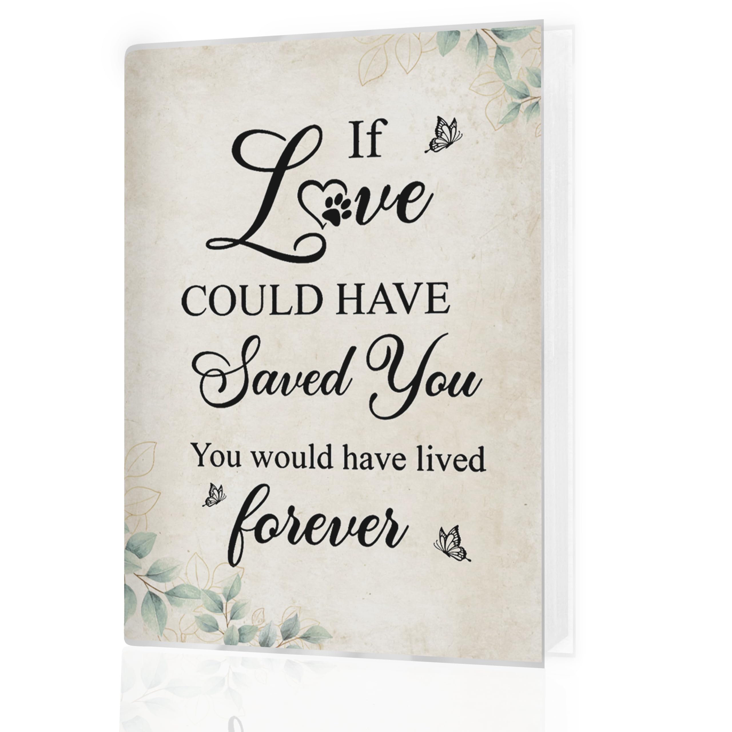 Fotoalben für Haustiere, 10 x 15 cm, Geschenk für Haustierliebhaber, "If Love Could Have Saved You, You Would Have Lived Forever", kleines Erinnerungs-Fotoalbum, Buch, Andenken für Hunde- und