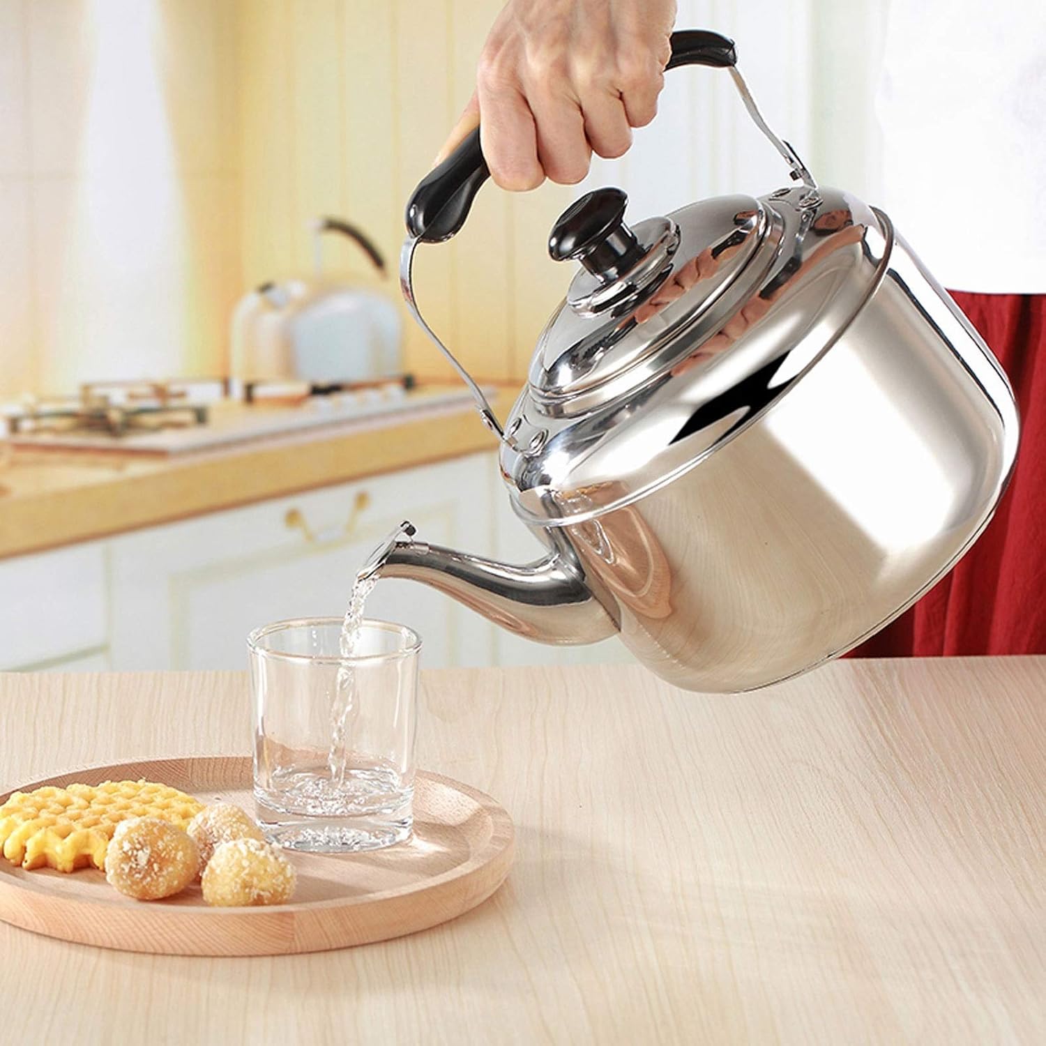 Whistle Tea Kettle for Stove Top with Heat-Resistant Ergonomic Handle Large Capacity Stainless Steel Teapot Octopus feet